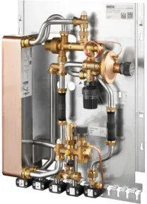 Oventrop Wohnungsstation Regudis W-TU nickelgelötet, 17 l/min