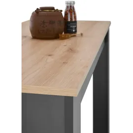 Stella Trading Bartisch Modesto 50 x 103 x 115 cm Schwarz/Eiche Artisan