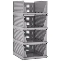 Yorbay Schubladenbox Stapelbare Kleiderschrank Organizer, Regal Aufbewahrungsbox, für Kleidung