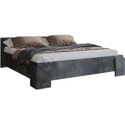 Bettgestell INOSIGN "India", grau (schiefer, schiefer, schiefer), B:190cm H:70,5cm L:207cm, Betten, Doppelbett in zwei Grössen erhältlich