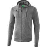 Kinder Basic Kapuzensweat Jacke grau Melange 152