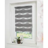 GARESA Doppelrollo Welle 100 x 150 cm grau
