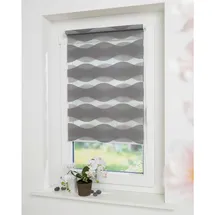 GARESA Doppelrollo Welle 100 x 150 cm grau