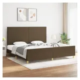 vidaXL Bettgestell 200 x 200 cm Dunkelbraun