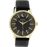 Oozoo Damen Uhr C11044 Armbanduhr schwarz goldf. Glitzer-Zifferblatt Lederband 4