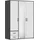 Rauch Drehtürenschrank VOYAGER 140 x 194 x 53 cm Grau