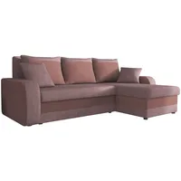 Mirjan24 Ecksofa Kristofer, Design Eckcouch, Couch mit Schlaffunktion, Zwei Bettkasten, Wohnlandschaft, Bettfunktion L-Form Sofa, Ottomane universell (Matana 14 + Uttario Ve. 2955)