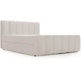 GRAINGOLD Boxbett mit Bettkasten 140x200 beige ¦ Maße (cm): B: 143 H: 115