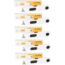 CutX 5x CUTX MULTICUT MAX X6060 Cuttermesser Sicherheitsmesser mit autom. Klingenrückzug