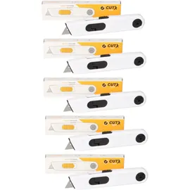 CutX 5x CUTX MULTICUT MAX X6060 Cuttermesser Sicherheitsmesser mit autom. Klingenrückzug