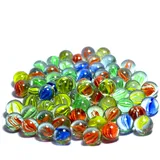 ARSUK Glasmurmeln 170 Stück Katzenauge Ø16mm – Bunte Murmeln Rot, Blau, Gelb, Grün – Großpackung (~955g) für Murmelspiele, Murmelbahn, Basteln & Dekoration