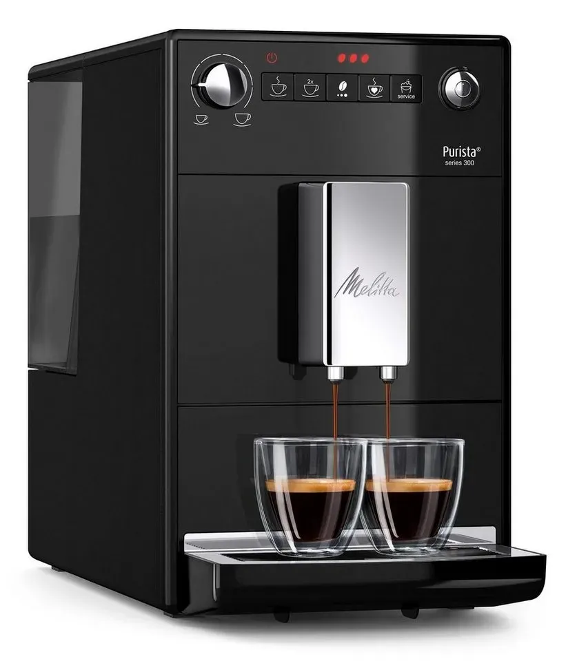 Melitta Kaffeevollautomat Purista® F230-102, schwarz, Lieblingskaffee-Funktion, kompakt & extra leise schwarz