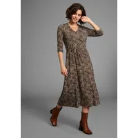 LAURA SCOTT Midikleid Leoparden-Print Schwarz 38