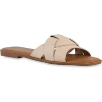 VAN HILL Damen Pantoletten Sandalen Freizeit Schuhe 841729, Farbe: