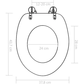 vidaXL Toilettensitz mit Absenkautomatik Bambus-Design Braun