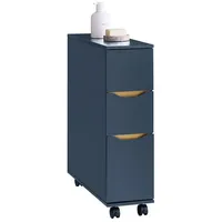 SoBuy Nischenregal mit 3 Schubladen Nischenwagen schmales Regal Blau