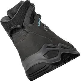 Lowa Renegade GTX Mid Damen Wide Asphalt/Türkis 38
