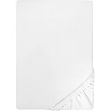 Castell Spannbettlaken Jersey 180 x 200 - 200 x 200 cm weiß