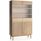 ax living Vitrine Santarco W2D 106 x 0 x 183 cm Braun