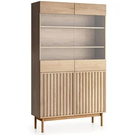 ax living Vitrine Santarco W2D 106 x 0 x 183 cm Braun