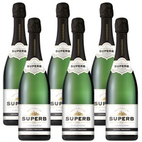 Superb Sekt Extra Trocken aus traditoneller Flaschengärung (6 x 0.75 l)