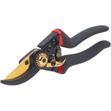 Meister Craft Meister Gartenschere mit Bypass-Klinge - Titan-Legierung & Antihaft-Beschichtung - Geeignet für weiches Gehölz & Frischholz - Für präzise Schnitte / Rosenschere / Bypass-Schere / 9719010