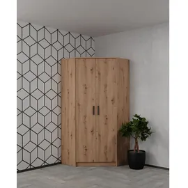 marmex möbel Eckschrank Grant G8 91 x 195 x 91 cm Braun