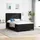 vidaXL LED Boxspringbett mit Matratze Schwarz 160 x 200 cm Stoff