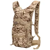 HUIPYOU Militär Bike Rucksack 15L Camouflage Casual Wasserdicht Mehrfachtasche Dauerhaft Taktische Sport Reisen Trekking Wanderrucksack Klein Tasche Herren Damen Army Backpack Wüste Digital