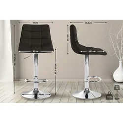 CLP Barhocker Jerry Stoff schwarz/chrom