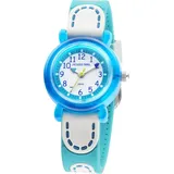 JACQUES FAREL KFW 4333 3 bar Kunststoffgehäuse blau Silikonarmband blau onesize