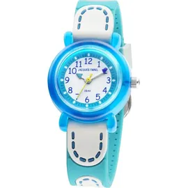 JACQUES FAREL KFW 4333 3 bar Kunststoffgehäuse blau Silikonarmband blau onesize