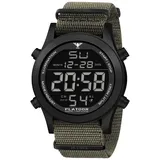 KHS PLABSD.NSGO Armbanduhr Platoon Digital Olivgrün/Schwarz