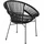 Beliani Rattanstuhl schwarz
