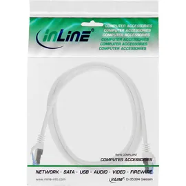 InLine Patchkabel, Cat.6A, S/FTP, TPE (LSZH), CCA, weiß, 2m
