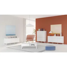 Forte Sideboard FORTE "Bretania", weiß, B:164,6cm H:82,4cm T:41,6cm, Spanplatte, Sideboards