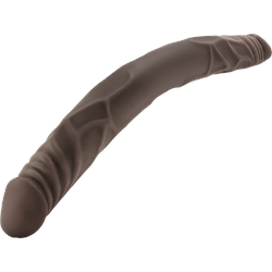 Dr. Skin - 14 Inch Double Dildo, 35,5 cm, natur-dunkel