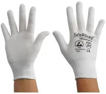 SafeGuard ESD Handschuh, ohne Beschichtung, silikonfrei DSWL36567 , 1 Paar, Größe S, weiß