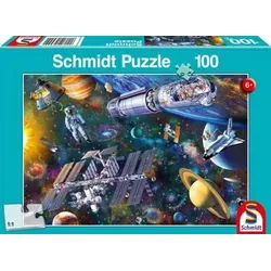 SCHMIDT SPIELE 56455 Kinderpuzzle 100 Teile Weltraumspaß