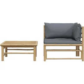 vidaXL Garten-Lounge-Set 2-tlg. braun/dunkelgrau
