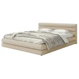 Selsey Polsterbett mit Bettkasten – beige ¦ Maße (cm): B: 200 H: 90