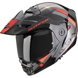 Scorpion ADX-2 Galane, Klapphelm - silber-schwarz-rot - L