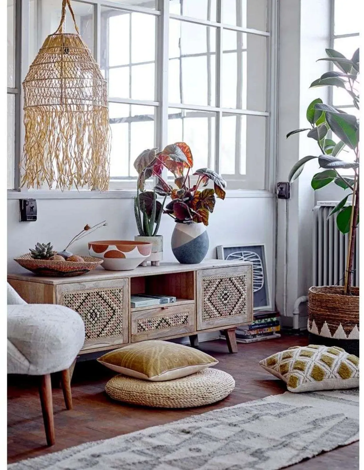 Pendelleuchte Bloomingville, Beige, für Wohnzimmer - 99