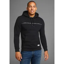 Bruno Banani Hoodie mit modernem Logodruck Blau/Schwarz M