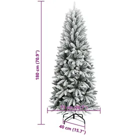 vidaXL Künstlicher Weihnachtsbaum Beschneit 180 cm PVC&PE