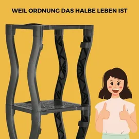 GarPet Lagerregal Kunststoff 3 und 4 schwarz