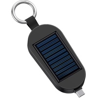 BIGUD Solar Powerbank, 3000 Mah Schlüsselanhänger, Solar Powerbank, Typ C Schlüsselanhänger, Tragbare Solarenergie, Tragbare Solarbatterie Für Telefon Smartwatches