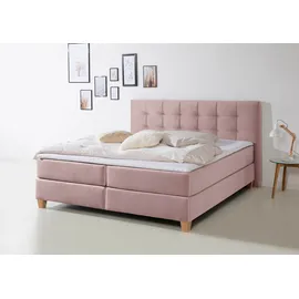 Home Affaire Boxspringbett HOME AFFAIRE "Moulay", lila (flieder), B:174cm L:231cm, Komplettbetten, Boxspringbett, inkl. Topper, in Überlänge 220 cm, 3 Härtegrade, auch in H4