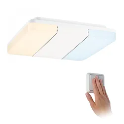 PAULMANN Cela, Quadratisch, Zimmerdecke, Weiß, Kunststoff, Haus, Büro, IP44