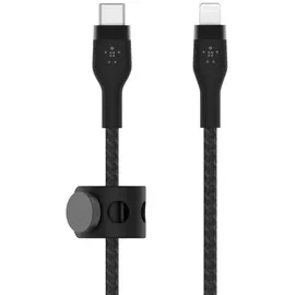 Belkin BoostCharge Pro Flex USB-C Kabel mit Lightning Connector 1 m, Schwarz